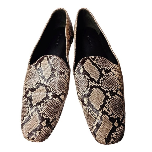 Vince Paz Snake Print Loafer flats. Leather 11?  Stylish. Comfort. - Picture 1 of 11